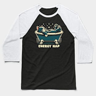 Energy Nap Cat Baseball T-Shirt